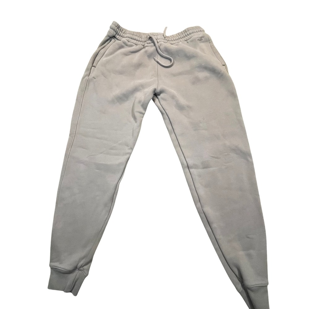 Hollister Mens Fleece‎ Joggers Taupe Brown Drawstring Sweatpants Large L Seagull